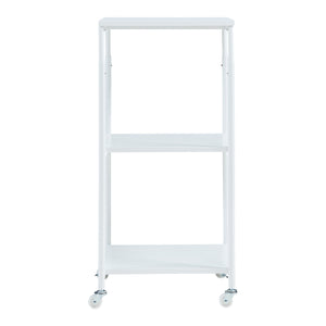 Rollbarer Druckertisch Janertu 82x39x35 cm Weiß [en.casa]
