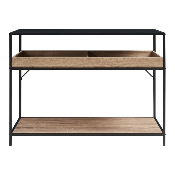 Konsolentisch Belana 110x40x80 cm Schwarz/Eicheoptik [en.casa]