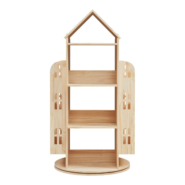 Drehbares Kinderregal Sanköre 122x64x43 cm Kiefernholz Natur [en.casa]