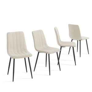 Essgruppe Hemnes 5-teilig Eicheoptik/Beige [en.casa]
