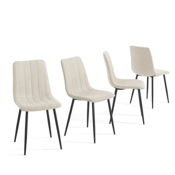 Essgruppe Hemnes 5-teilig Eicheoptik/Beige [en.casa]