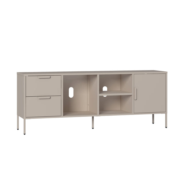 Fernsehschrank Kliri Stahl 150x35x58 cm Kamelfarben [en.casa]