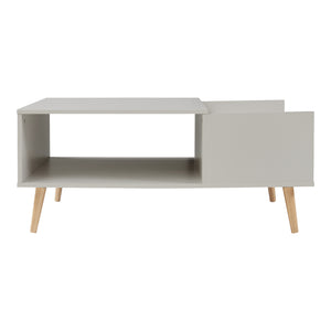 Couchtisch Hallevil mit Schublade 106x59x44 cm Hellgrau [en.casa]