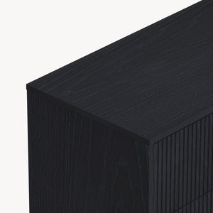 Kommode Nykapin 80x80x40 cm Schwarz [en.casa]