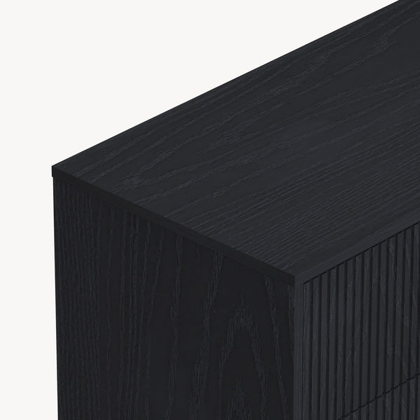 Kommode Nykapin 80x80x40 cm Schwarz [en.casa]