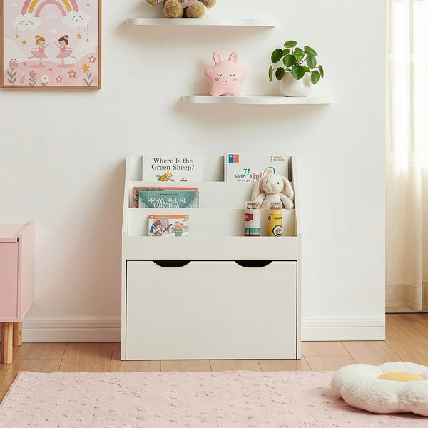 Kinderregal Sirlstalo 70x63x30 cm Weiß [en.casa]