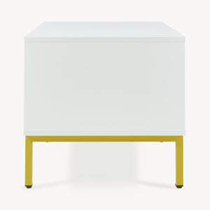 Couchtisch Reyri 80x45x42 cm Weiß/Goldfarben