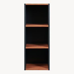 Bücherregal 'Trond' mit 3 offenen Fächern 80 x 30 x 23 cm Schwarz/Walnussoptik