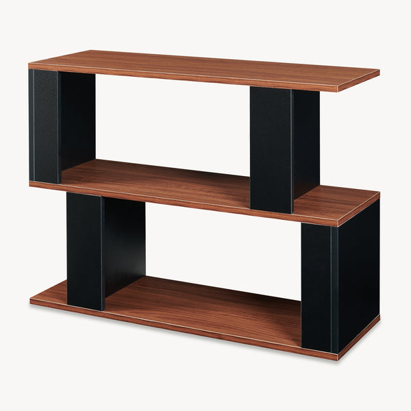 Beistelltisch Trond 80x29x60 cm Schwarz/Walnussoptik [en.casa]