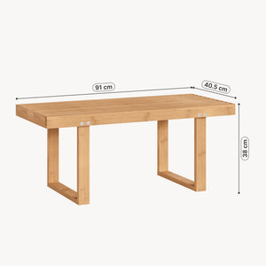 Sitzbank Aarela 91x41x38 cm Bambus [en.casa]