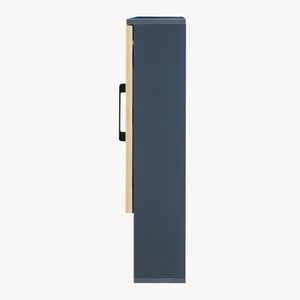 Spiegelschrank Svanes 58x56x13 cm Dunkelgrau/Natur [en.casa]