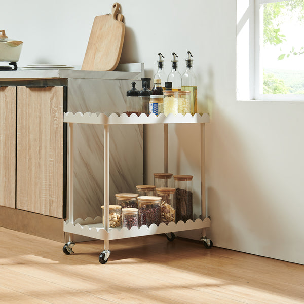 Servierwagen Bolmanralu 60x61x31 cm Grau [en.casa]