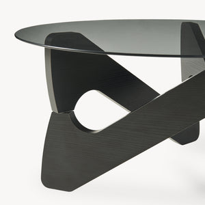 Couchtisch Reypio Ø70x35 cm Schwarz/Grau [en.casa]