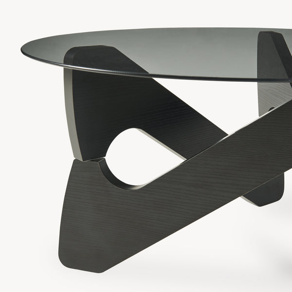 Couchtisch Reypio Ø70x35 cm Schwarz/Grau [en.casa]