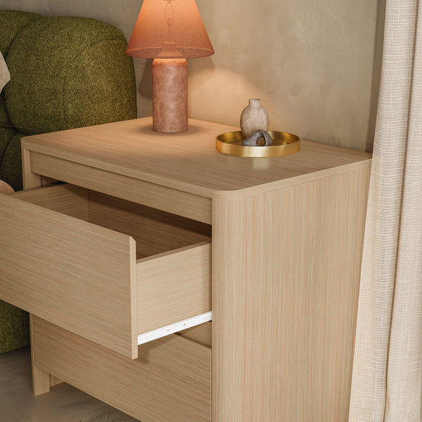 Nachttisch Takranmaa 2er Set 54x60x40 cm Eicheoptik [en.casa]