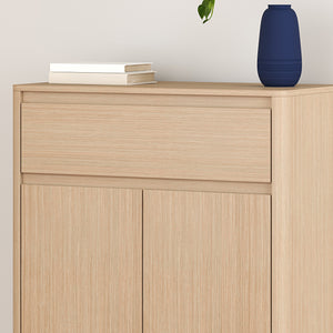 Beistellschrank Takranmaa 88x79x39 cm Eicheoptik [en.casa]