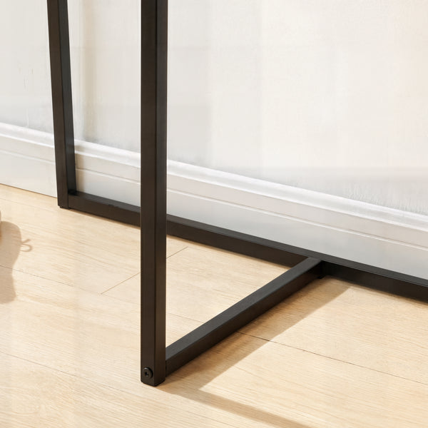 Garderobenständer Norjad 160x80x41 cm Metall Schwarz [en.casa]