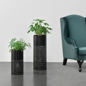 Blumenständer Virton 2er Set Schwarz en.casa