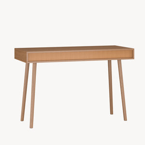 Schreibtisch Habo mit Ablage und Schublade 75x115x48 cm Walnussoptik [en.casa]