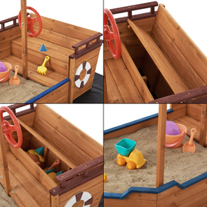 Sandkasten Grömitz Segelschiff 103x160x78cm [en.casa]