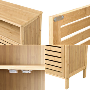 Bambus Badezimmerschrank Eslöv 81x65,5x31 cm [en.casa]
