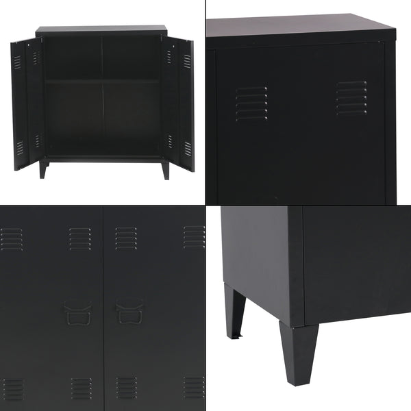 Metallschrank Oripää - 90x80x33cm - Schwarz