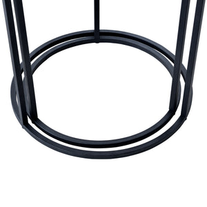 Satztisch Moriusaq im 2er Set rund Holz-Optik [en.casa]