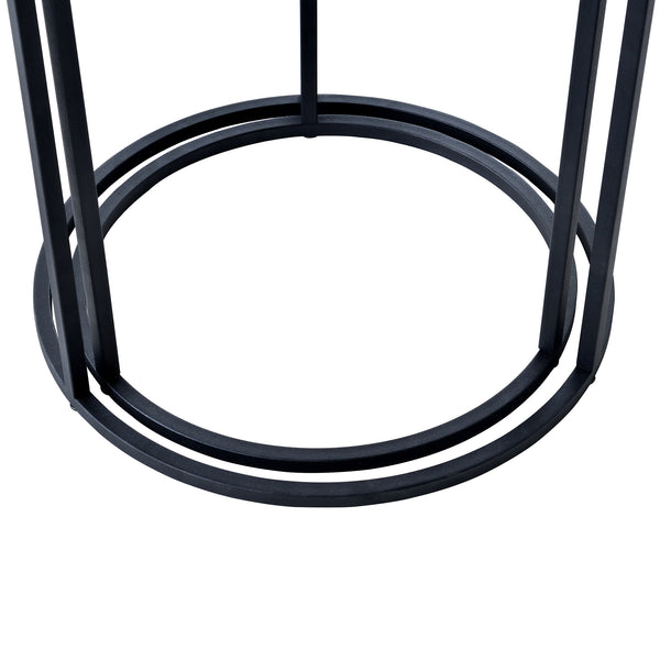 Satztisch Moriusaq im 2er Set rund Holz-Optik [en.casa]