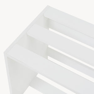 Beistelltisch Rønde 43x64x33 cm Weiß [en.casa]