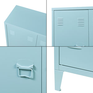 Metallschrank Oripää - 90x80x33cm - Graublau