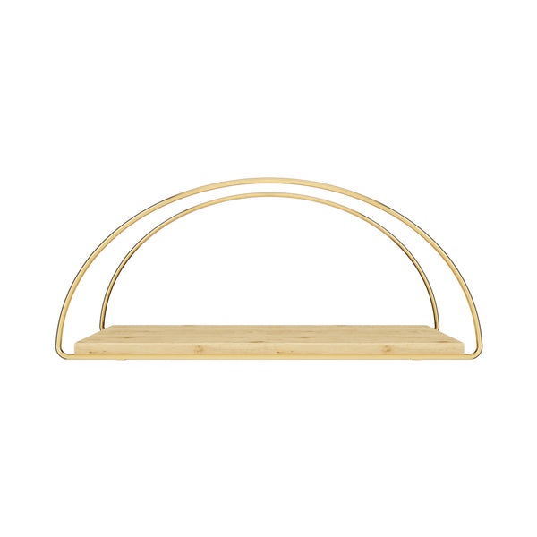 Wandregal Mynämäki 39x16x17 cm Goldfarben [en.casa]