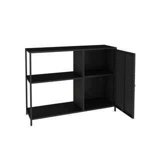 Schrankregal Viitasaari Metall Schwarz [en.casa]