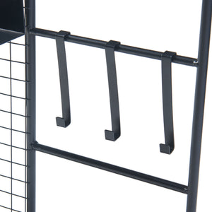 Wandgitter Westre 70x60x11cm Metall Schwarz [en.casa]