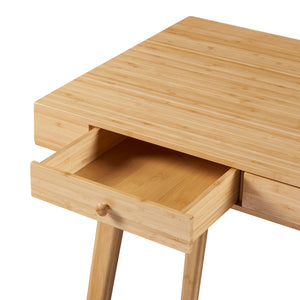 Schreibtisch Hässleholm Bambus 100x50x75cm Natur [en.casa]