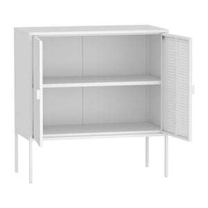 Sideboard Castelli 82,5 x 80 x 40 cm Weiß Stahl [en.casa]