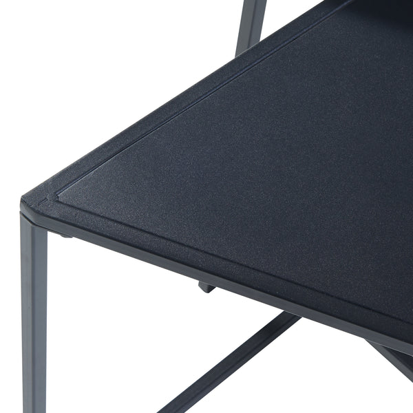 Satztisch Kungsör 2er Set Metall Schwarz [en.casa]