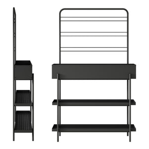Outdoor Pflanzenständer Aalsmeer Metall 154x96x24 cm Schwarz [casa.pro]