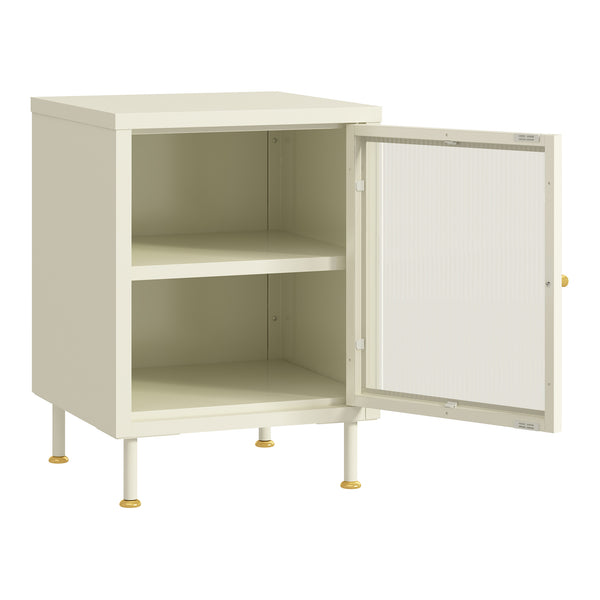 Beistellschrank Lindau 56x40x40 cm Cremeweiß [en.casa]