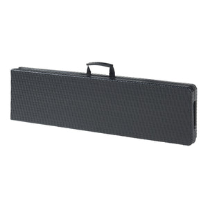 Klappbank-Set Mark 2-tlg. Rattanoptik Schwarz [en.casa]