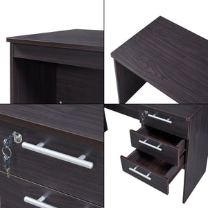 Schreibtisch Ragunda mit 3 Schubladen [en.casa]