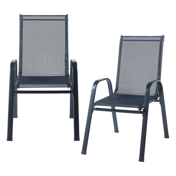Gartenmöbelset Aradeo 7-tlg. Schwarz [casa.pro]