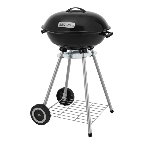Rundgrill Apricena 80x49x47cm Schwarz [casa.pro]