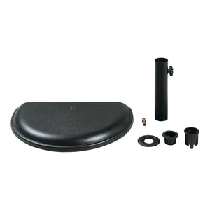 Sonnenschirmständer Bisenti Beton 45x29x4,5 cm Schwarz 10 kg [casa.pro]