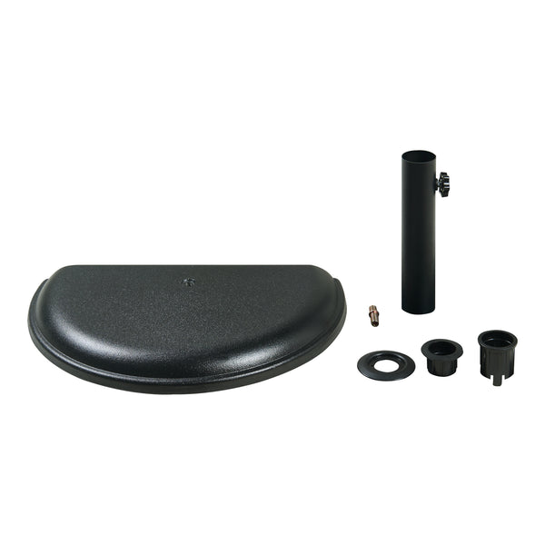 Sonnenschirmständer Bisenti Beton 45x29x4,5 cm Schwarz 10 kg [casa.pro]