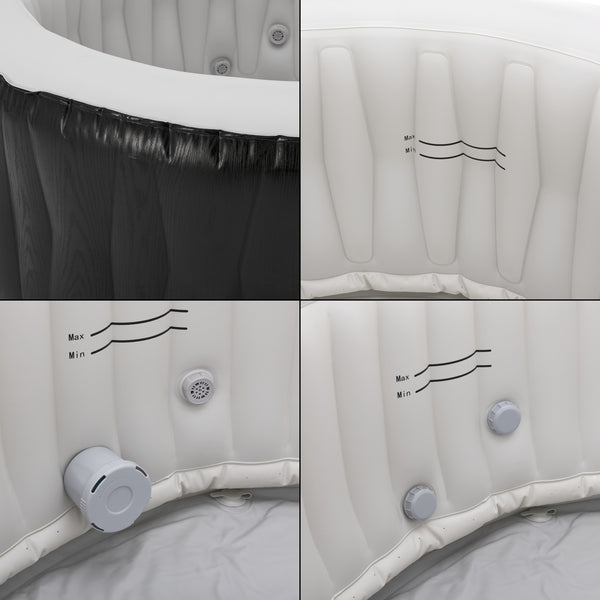 Aufblasbarer Whirlpool Carbone 165x70 cm [pro.tec]