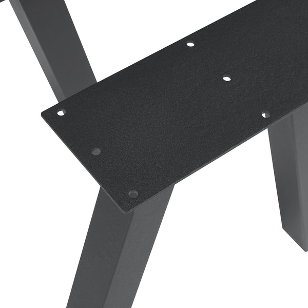 Tischgestell 2er Set Mariager 42x40cm Schwarz [en.casa]