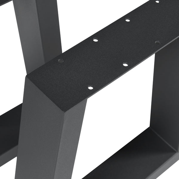 Tischgestell 2er Set Marstal 42x40cm Schwarz [en.casa]