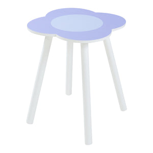 Kindersitzgruppe Simrishamn mit Blumen-Design Weiß/Lila [en.casa]