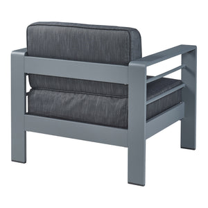 Outdoor-Sesselset mit Tisch Avise 3-tlg. Aluminium [casa.pro]