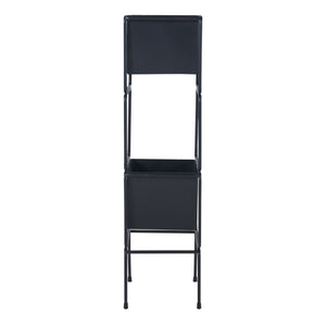 Pflanzenständer Sveio 2er Set Metall Schwarz [en.casa]